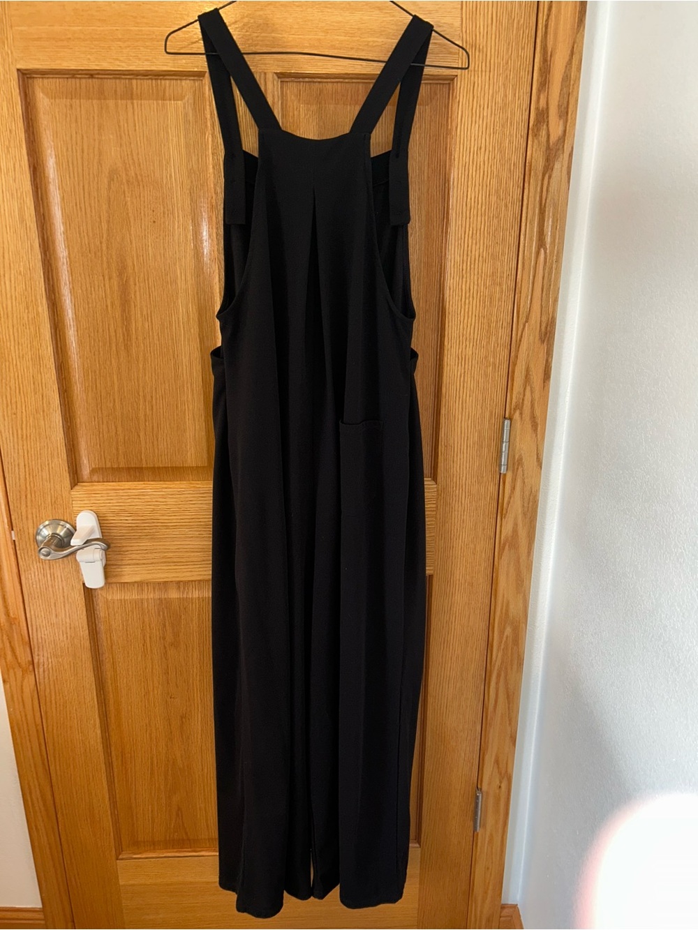 HALARA Black Pinafore Jumpsuit with Button Straps - Picture 4 of 4